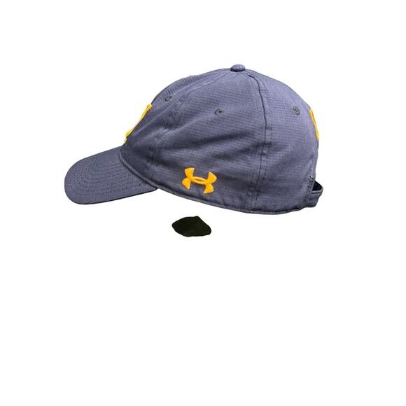 Men's Cal Berkeley Bear UCB Strapback Under Armour Hat - Blue/Yellow - Picture 2 of 5